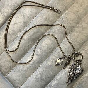 Three Heart Pendant Necklace